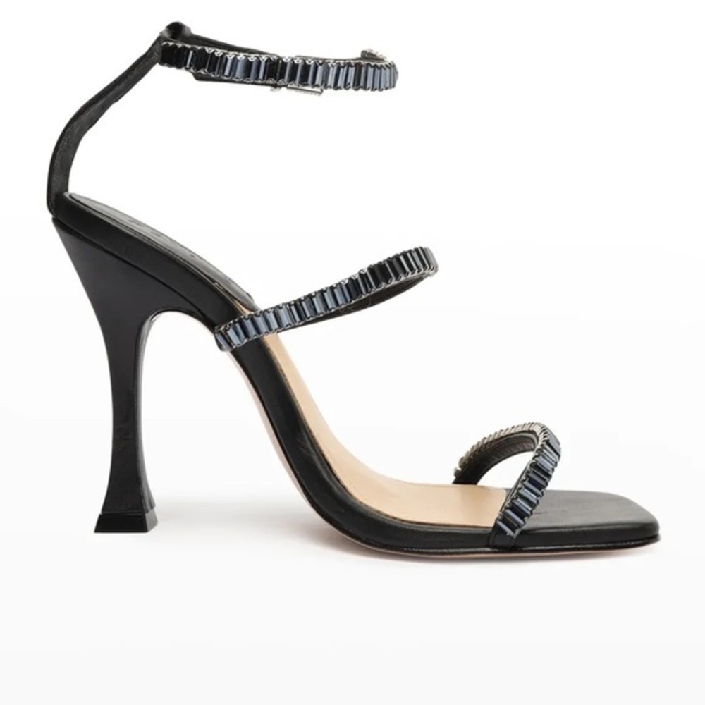 SCHUTZ Black and Silver Sculptural Heels - Picture 2 of 10